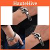Herrenarmband aus Titanstahl mit Totenkopf im Vintage-Stil für modebewusste Männer