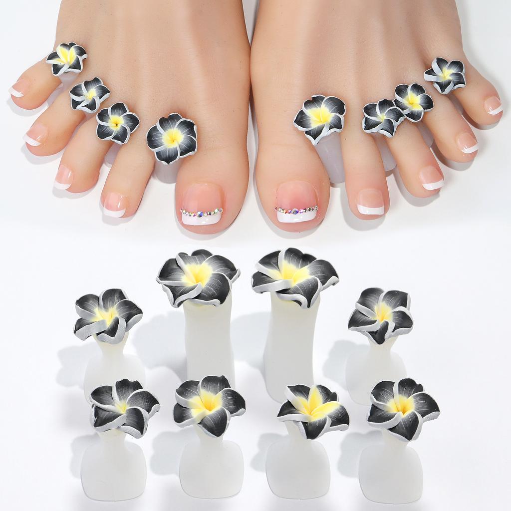 Japanese Nail Art Silicone Finger Splitter, Toe Splitter, Daisy Water Drop Rhinestone, Nail Art Tool Toe Divider