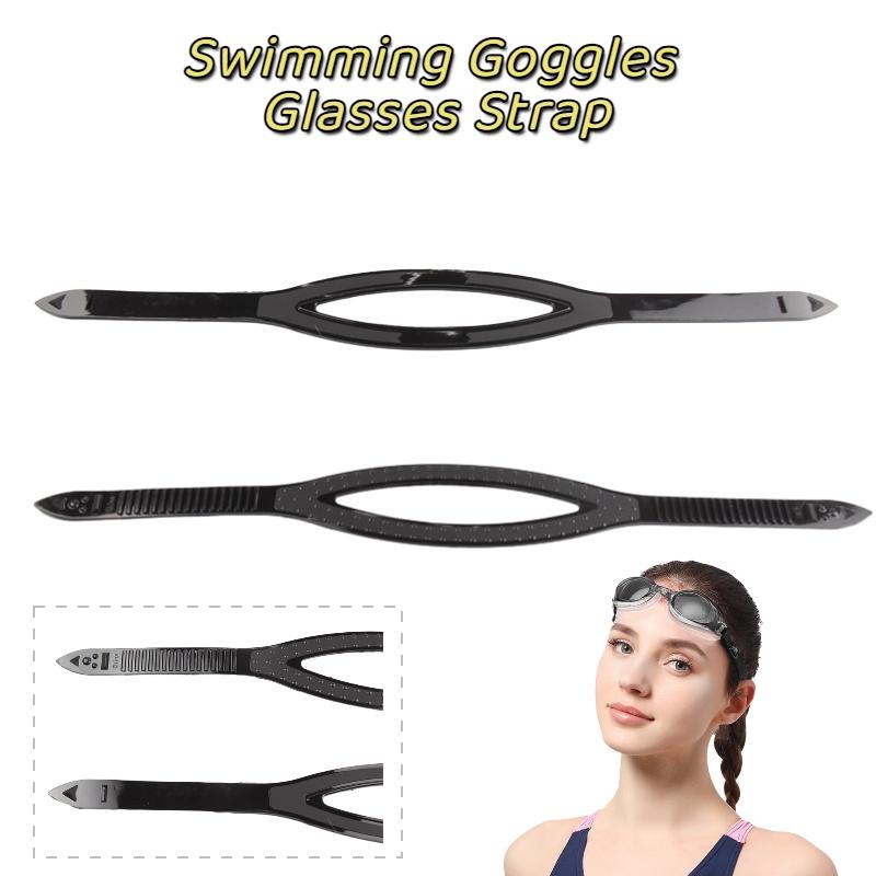 Verstellbares Silikonband für Tauchmaske Schwarz 54cm/21.25in Größe