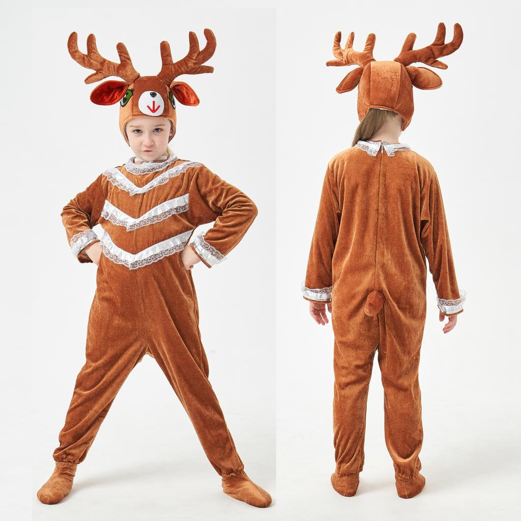 Multiple Styles Kids Cute Little Animals Jumpsuit Dinosaur Tiger Wolf Rabbit Giraffe Children Boys Girls Halloween Cosplay Suit