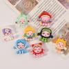 Cartoon Girl Resin Accessories: Cute Sitting Pose DIY Phone Case, Keychain, and Headwear Components