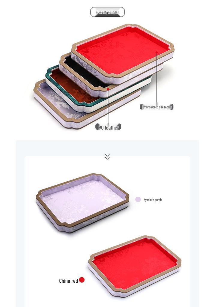Palace Style Jewelry Display Tray with Agate or Jade Beads for Accessory Storage and Antique Viewing