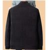 Winter Jacket Men's Plus Velvet Thickened Stand-up Collar Jacket Men's Dad Wear Loose Casual Warm Top Zipper