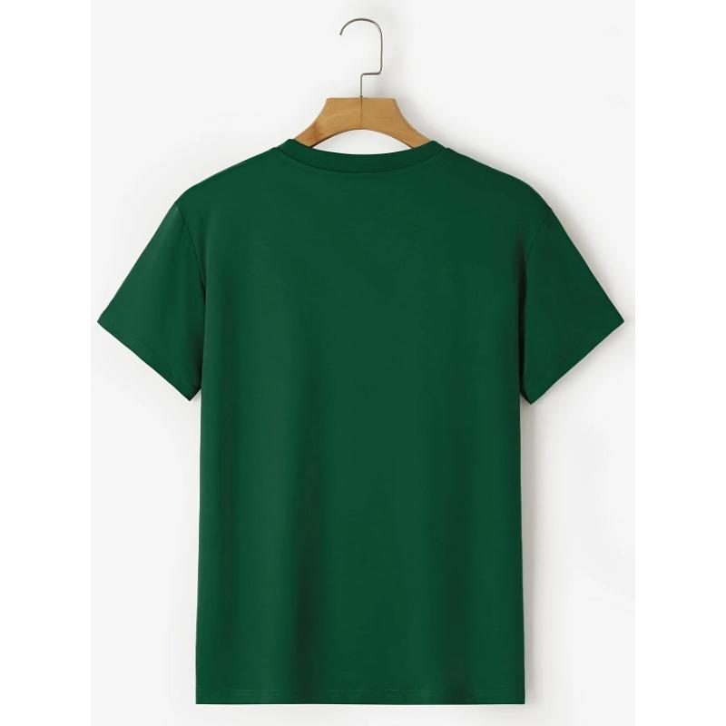 Men's 100% Pure Cotton Summer Loose Size Astronaut Planet Pattern Print Casual Comfortable Round Neck Short Sleeved T-Shirts Men’s