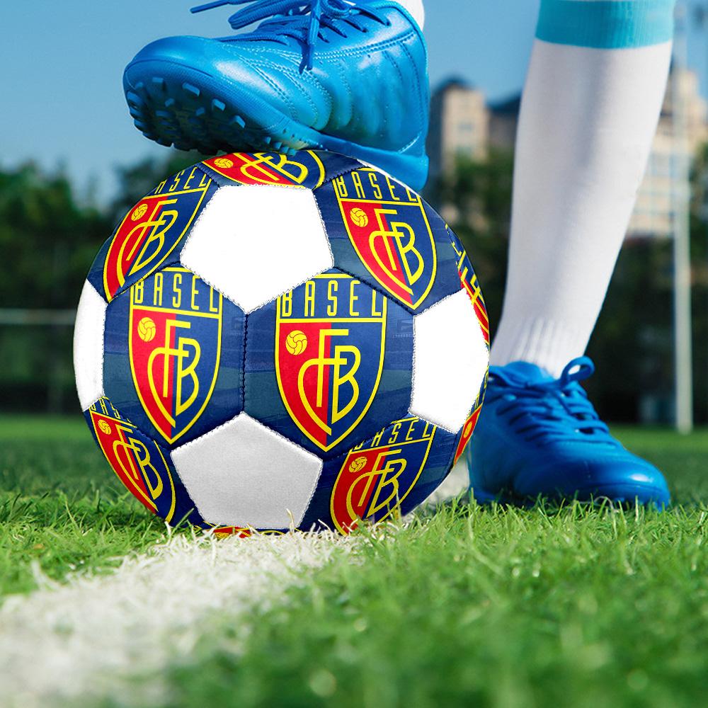 1PC FC Basel 1893 taglia 5 pallone da calcio PrahaPallone da Calcio Indoor Colorato Per Tutte le Età Cucito a Macchina PVC Pronto per la Competizione Resistente Alto Rimbalzo