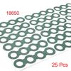 100pcs Self-Adhesive 21700 18650 26650 Battery Insulating Gasket, Hollow Paperboard Electrical Insulation Pad Rings 1S-8S Solid