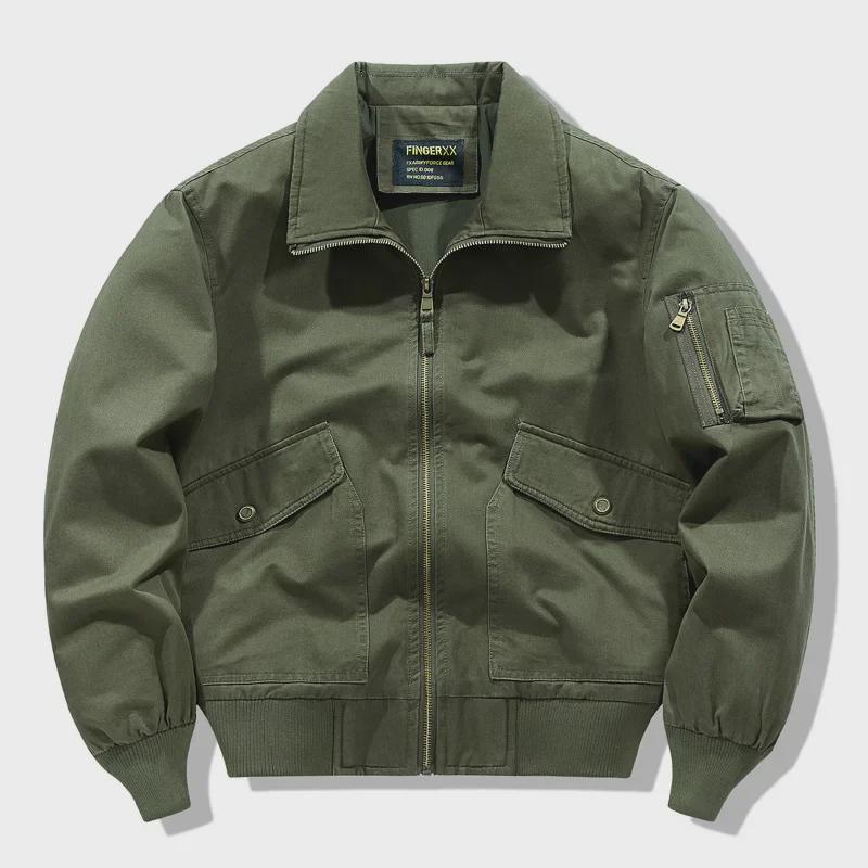 Men's Spring/Autumn Fashion Workwear Baseball Flight Jacket - Large Size Casual
