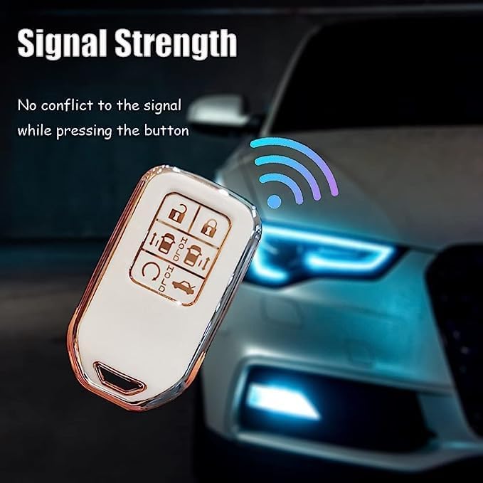 Key Case Fit for Honda Odyssey Freed Soft TPU Key Fob Keychain Key Shell Box Accessories Protector 6 Button Black