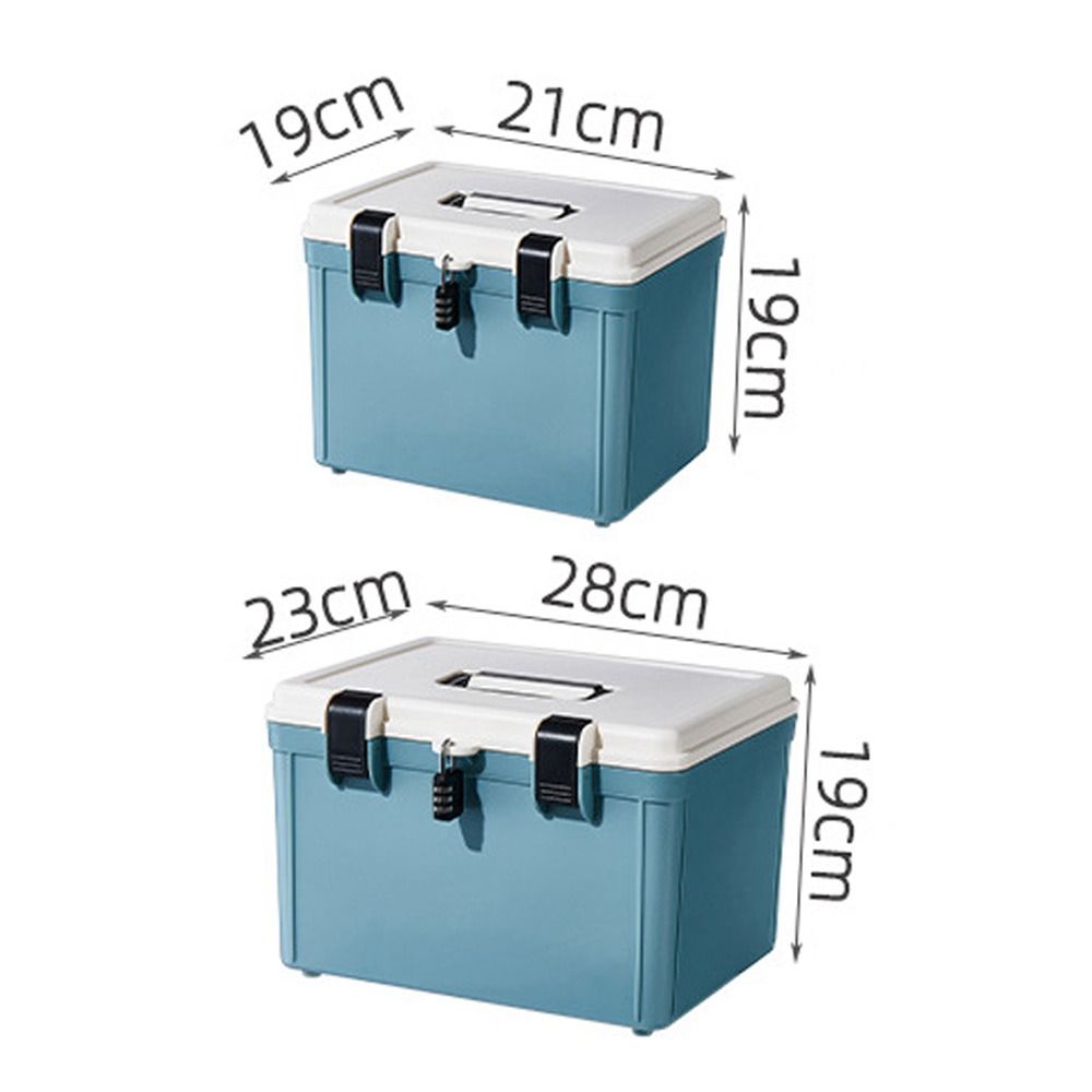 Portable Lockable Storage Container Bin Large Capacity With Combination Lock Lock Safe Box Stable Versatile Lock Box Home Office