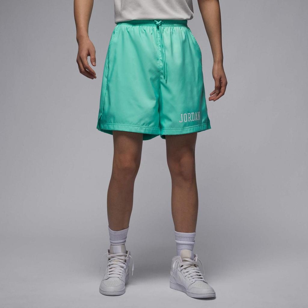 Jordan Essentials Alphabet Drawstring Mid-Waist Versatile Sports Shorts Men Bottoms Rising-Emerald FQ4566-349