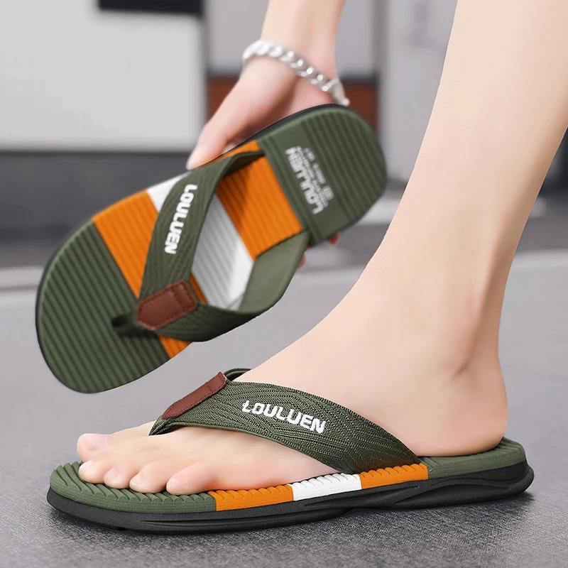 Infradito Estive Leggere da Uomo Ciabatte da Spiaggia da Uomo Casa Chanclas De Hombre Playa Ciabatta da Interno a Colori Infradito Abbinati Mocassini