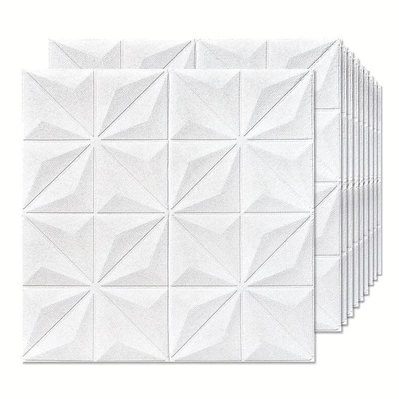 

35*35cm 3d Waterproof Wall Stickers Self-adhesive Ceiling TV Background Foam Anti-collision Wallpaper Room Decor Warm Decoration 5pcs 35x35cm
