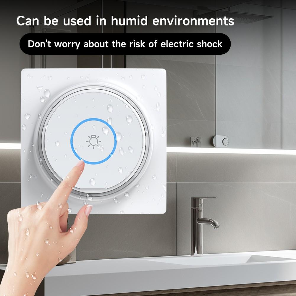 250V Wireless Light Switch with Receiver Set Battery No Wiring Required RF433 Signal Range up to 30 Meters for Home