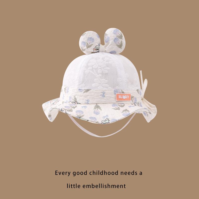 Infant and Toddler Fisherman Hat Spring and Summer Cute Baby Girl Hat Girl Super Cute Sun Protection Pot Hat