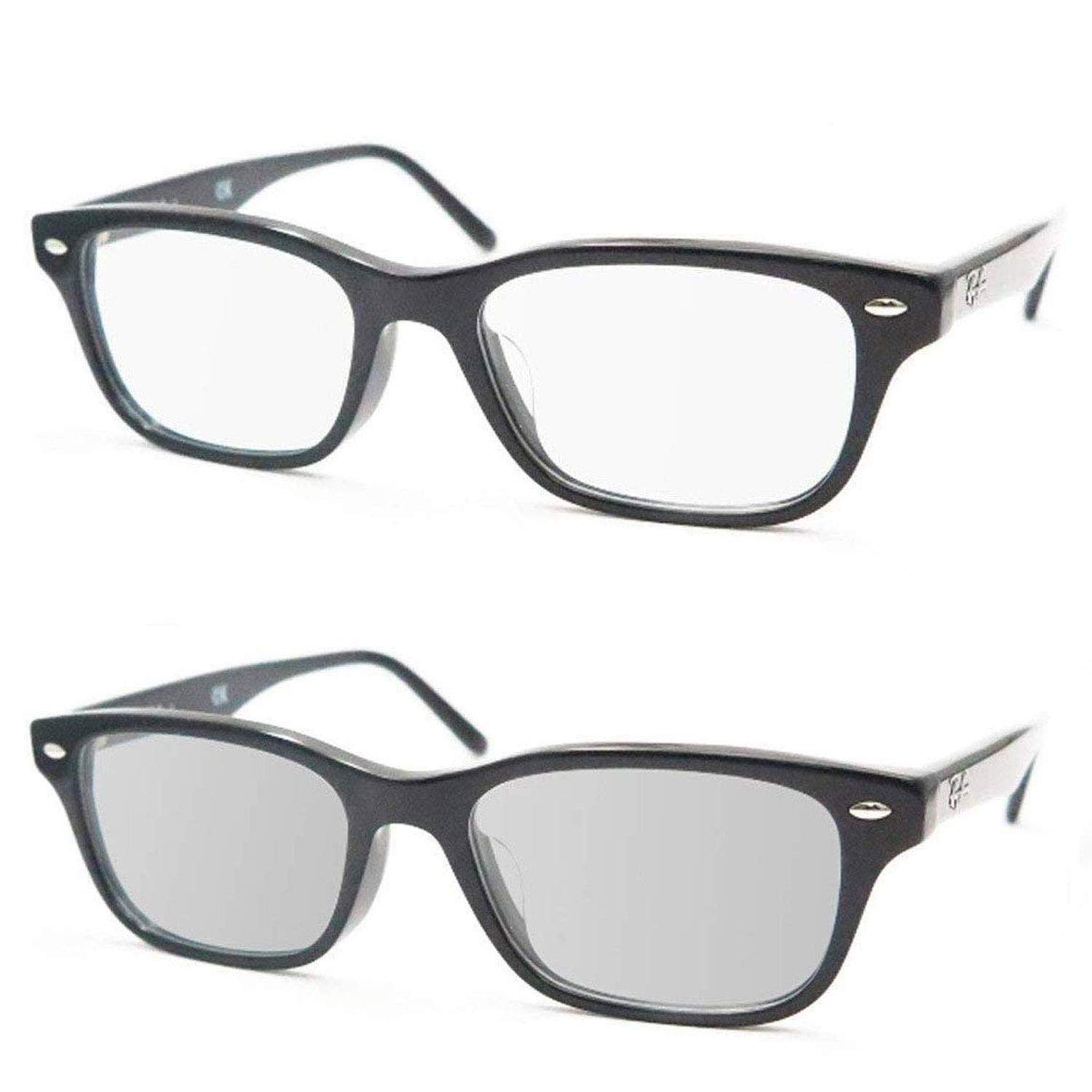 Photochromic Glasses RX5345D 2000 HOYA Photochromic Suntech Lenses Black Cell [Color-Changing Set] Ray-Ban & [Gray] (Photochromic Sunglasses)