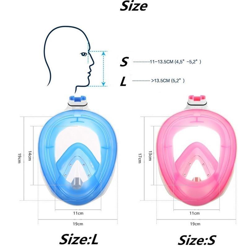 Diving Mask Swimming Equipment Fully Dry Silicone Goggles Masks For GoPro With Earplugs Snorkeling Set