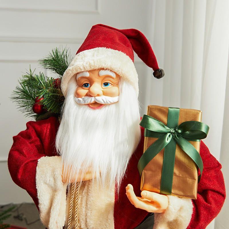 Christmas Santa Claus Plush Decoration Figurine Home Table Window Display Holiday Party Decor