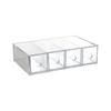 Stackable Stationery Storage Box Clear Pencil Holder Plastic Drawer Organizer  for Glasses Storage