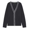 Mens Contrast Detail Relaxed Fit Cardigan