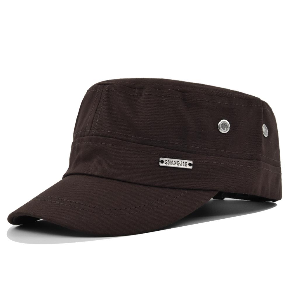 Hat Men's Flat Military Hat Is Simple And Versatile, Middle-Aged Hat Spring And Autumn Duck Tongue Casual Fashion New Style
