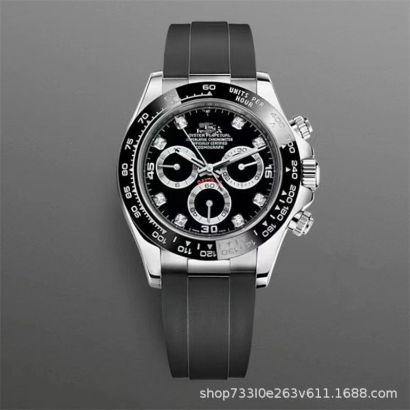 Montre Daytona Di Panda Bleu Glace Homme Montre Mécanique Entièrement Automatique Trois Compteurs Six Aiguilles Multifonctionnel Danny Road Chronographe