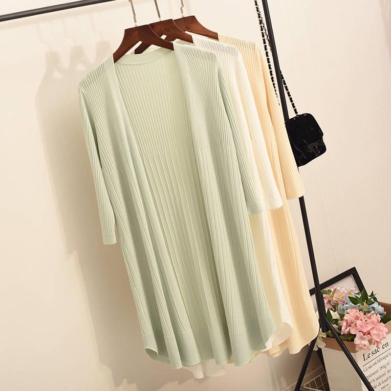 silk long cardigan coat