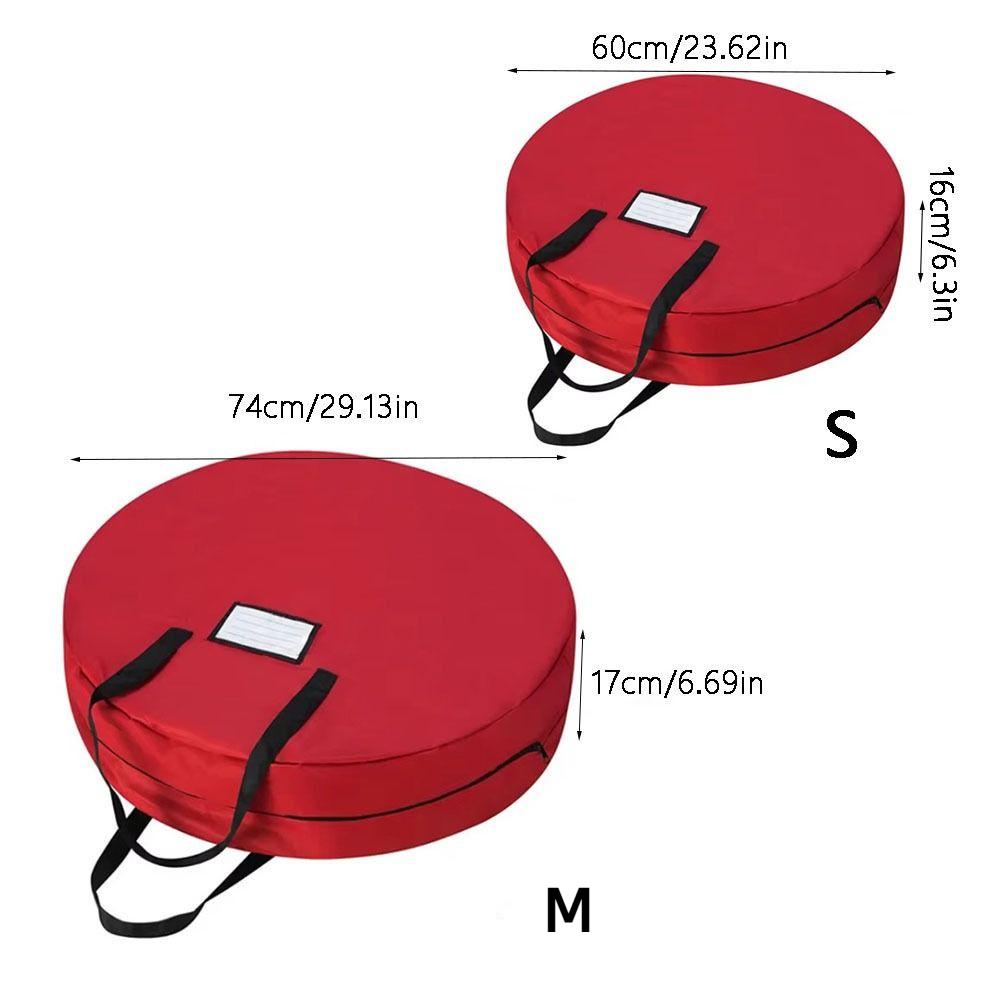 Round Christmas Wreath Storage Bag Large Capacity Festival Garland Container  for Holiday