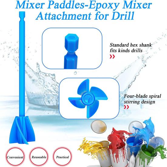ABS Mixer Paddle Helix Shape Sturdy Anti Corrosion Epoxy Mixer Paddle