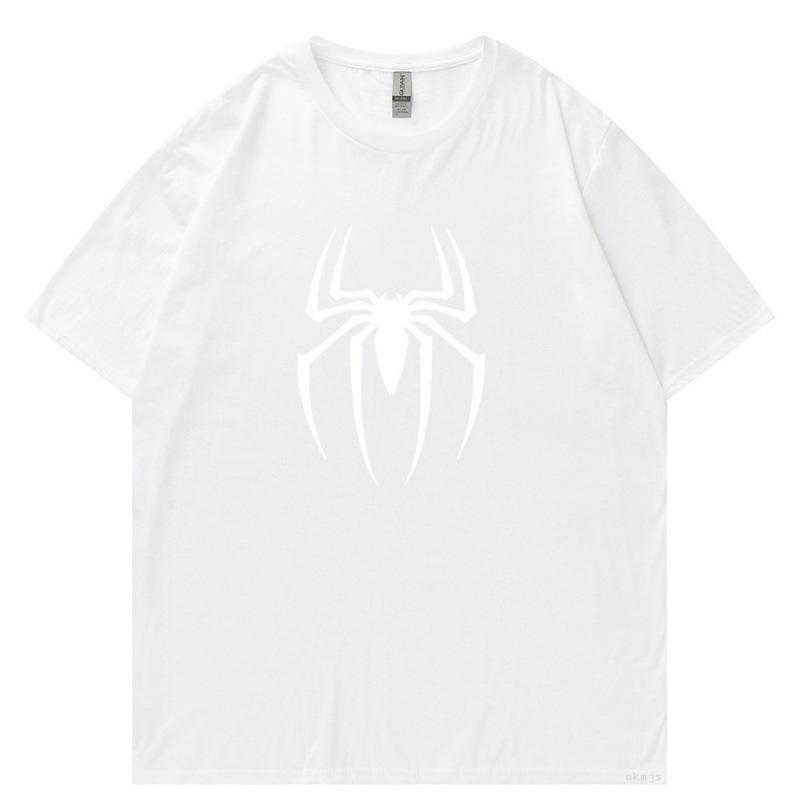Loose And Comfortable Short Sleeves Unisex Unisex Oversized Clothes Summer New Cotton Unisexs Tshirts Spider Pattern Printed Tees