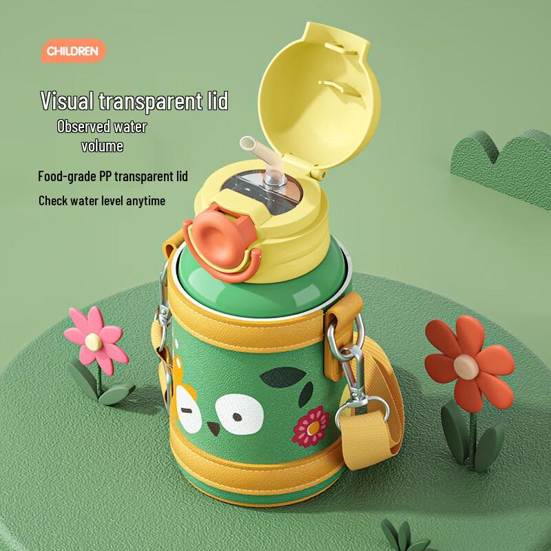 Cute Cartoon Kids 316 Stainless Steel Insulated Straw Bottle