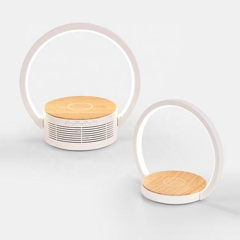 Modern Home Decoration Qi Wireless Charging Wireless Speaker Touch Desk Night Lamp Touch Led Table
