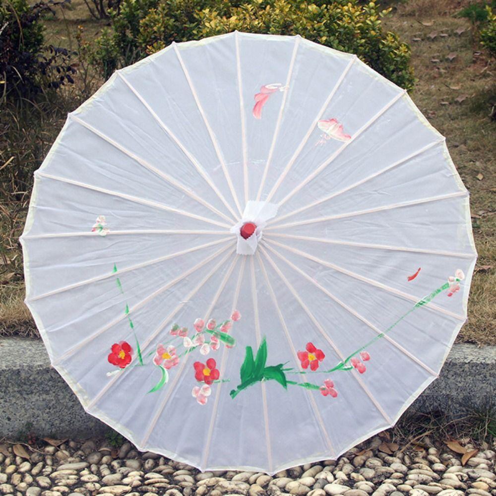 Vintage Oil Paper Umbrella Chinese Traditional Paper Parasol Folding Dance Umbrellas  Wedding
