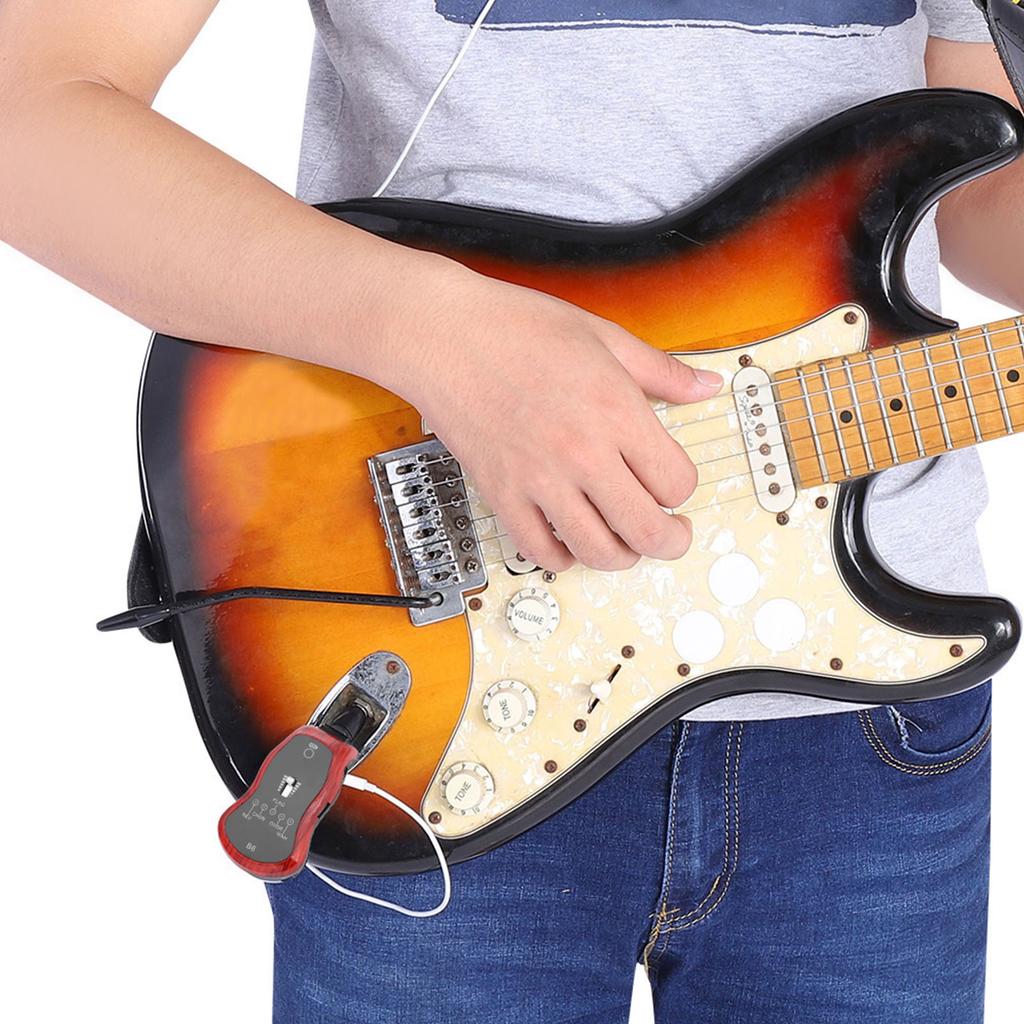 Portable Bluetooth Guitar Effector 3.5mm Output Jack 5 Sound Modes Accessory