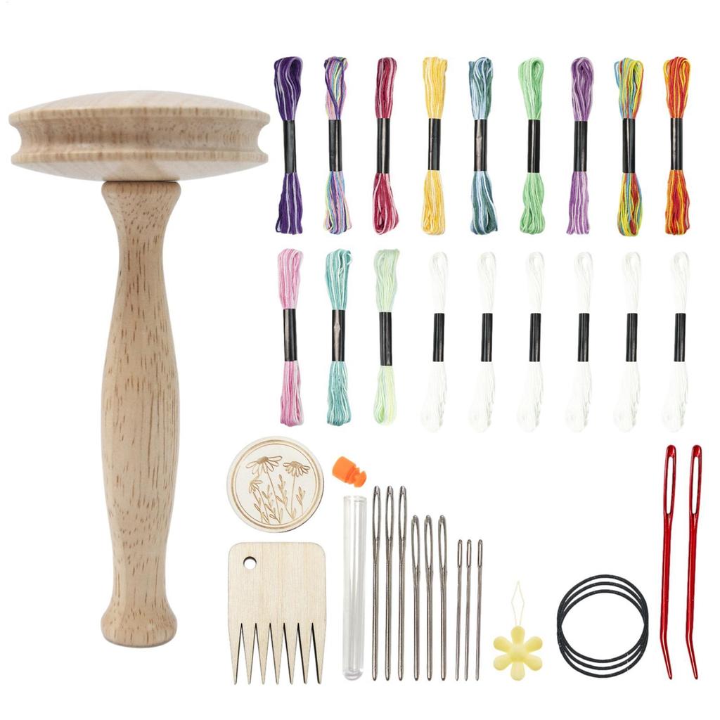 Socken Stopf-Set mit abnehmbarem Holzpilz, Nähreparatur-Werkzeugsatz zum Flicken von Löchern in Socken, Pullovern & Kleidung