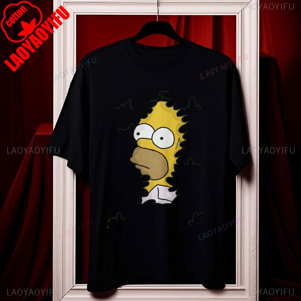 Duff Pivo Unisex Tričko Dárek pro fanouška Moe's Bar Pití Homer Simpson Duffman Oblečení Vtipné TV Show Tričko Vintage Kreslené Zboží bavlna