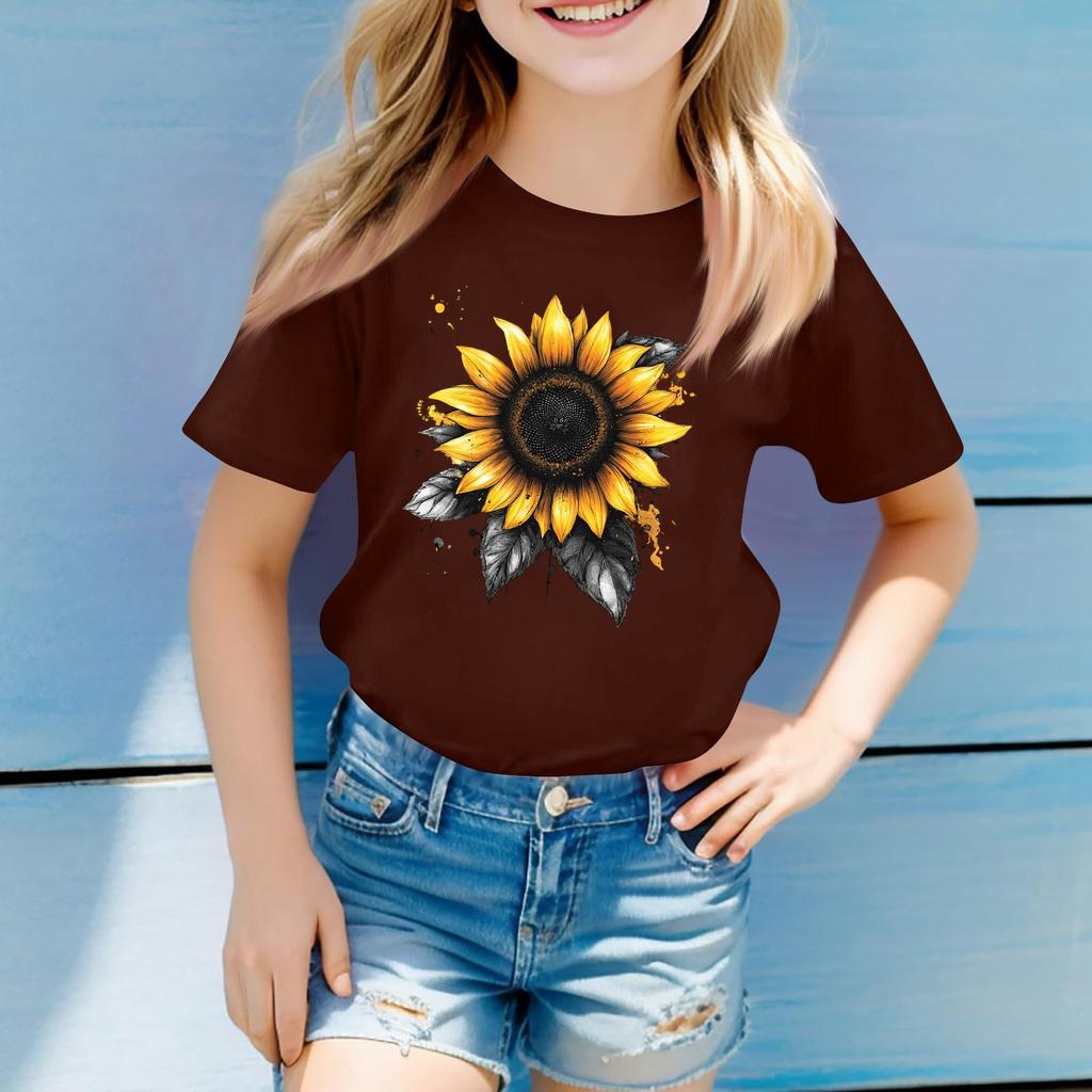 Dívčí chlapecká trička pro batolata Dětské top chlapecké a dívčí tričko s krátkým rukávem