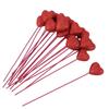 10pcs Love Heart Cake Toppers Red Pink Vase Picks Decor  Wedding Flower Bouquet