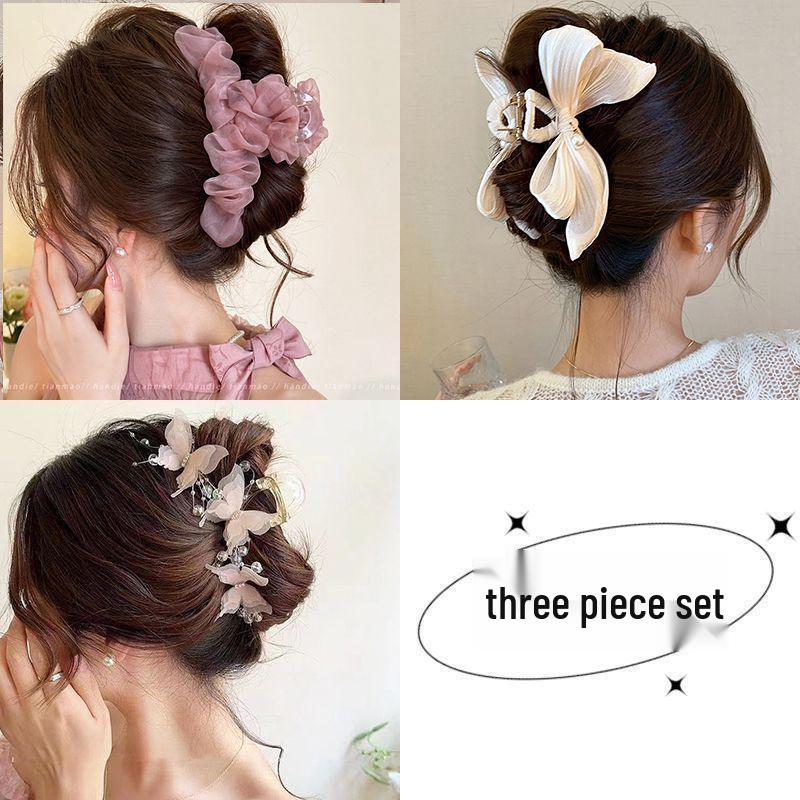 Elegancki Duży Plisowany Klips do Włosów: Szykowny klips rekinowy 2025 dla wyrafinowanego wyglądu