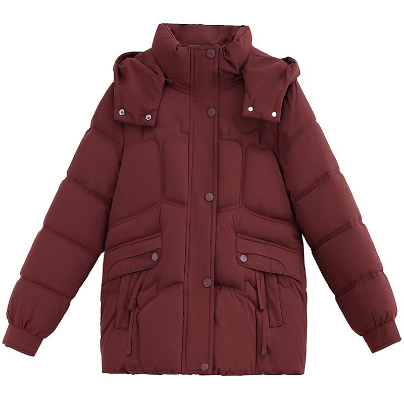 Plus Size XL-5XL Fashion Winter Woman Parkas Hooded Thick Warm Jacket Loose Middle Age Women's Coats