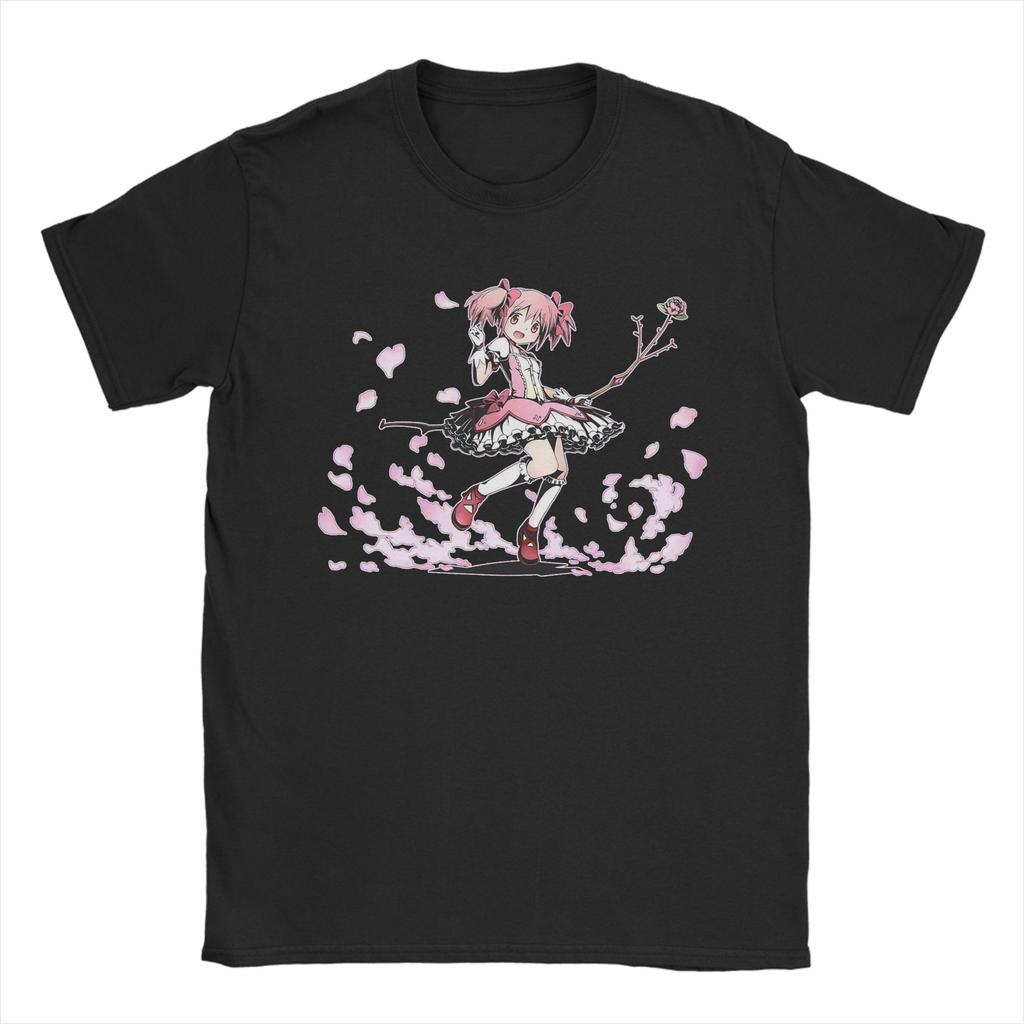 T-shirt Mahou Shoujo Homura Akemi Homme Col Rond Coton T-shirt Madoka Magica Anime Manches Courtes T-shirts Cadeau d'Anniversaire Vêtements