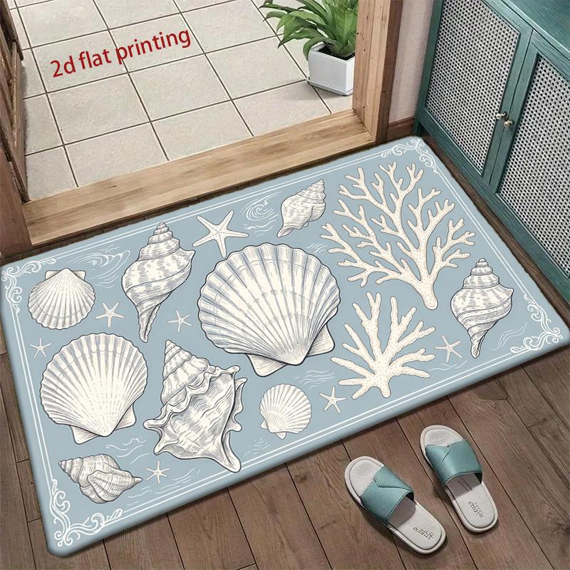 

Seashell Pattern Floor Mat Living Room Decoration Home Sofa Non-Slip Carpet Study Bedroom Tatami Children S Soft Floor Mat 40x60cm
