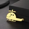 Teamer Cute Helicopter Charm Stainless Steel Airplane Motorbike Vehicle Pendant for Jewelry Making Creative DIY Wholesale