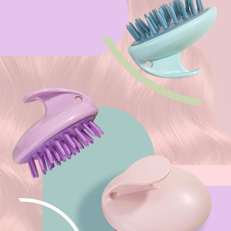 Gentle Shampoo Brush Hair Scalp Scrubber Head Massager for Hair Growth Shower Handheld Brush for Women Men Kids