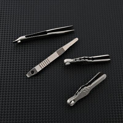 Titanium Alloy Small Tweezers Rustproof Corrosion Resistant Non-Slip Design Compact Size Portable Mini Tweezers
