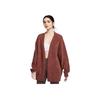 Sportswear Phoenix Cozy Boucle Comfortable Soft Fashion Solid Color Knit Sweater Women Tops Red-Brown FZ1712-218
