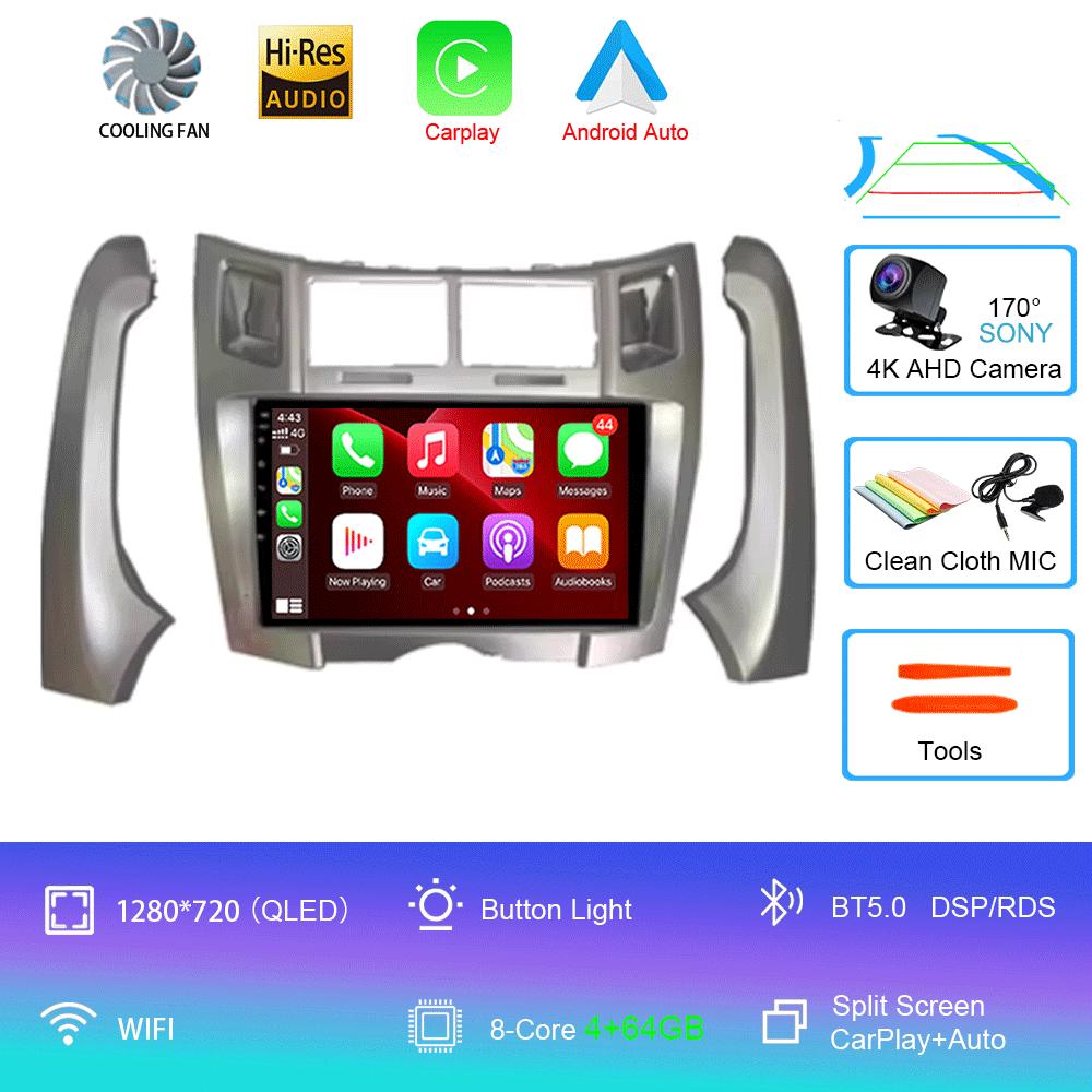 For Toyota Yaris Vizi 2005 2006 2007 - 2012 Carplay Car Multimedia Player Radio XP90 Car Radio Android 14 Auto GPS Navigator