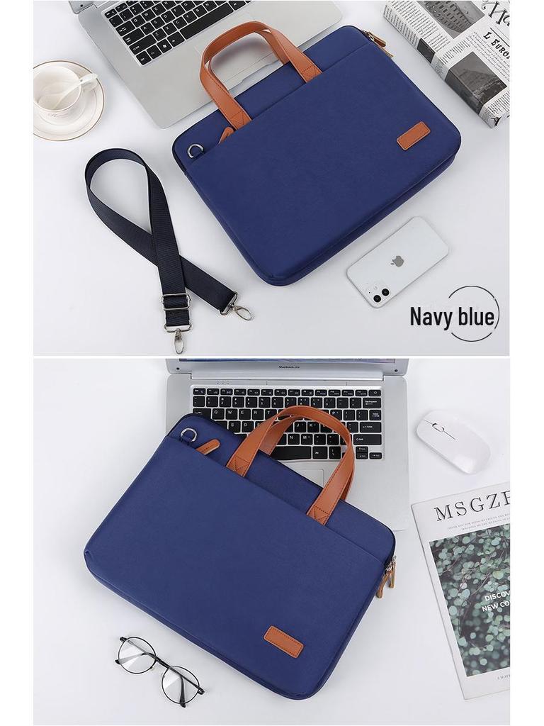 Einfarbige Business-Aktentasche: Airbag-Laptop-Handtasche für Arbeit und Reisen