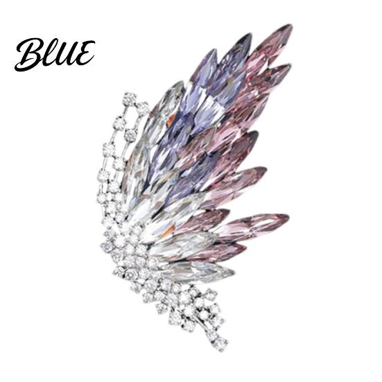 Brooch Accessory Butterfly Colored Diamonds Decor Durable Alloy Sparkling Wings