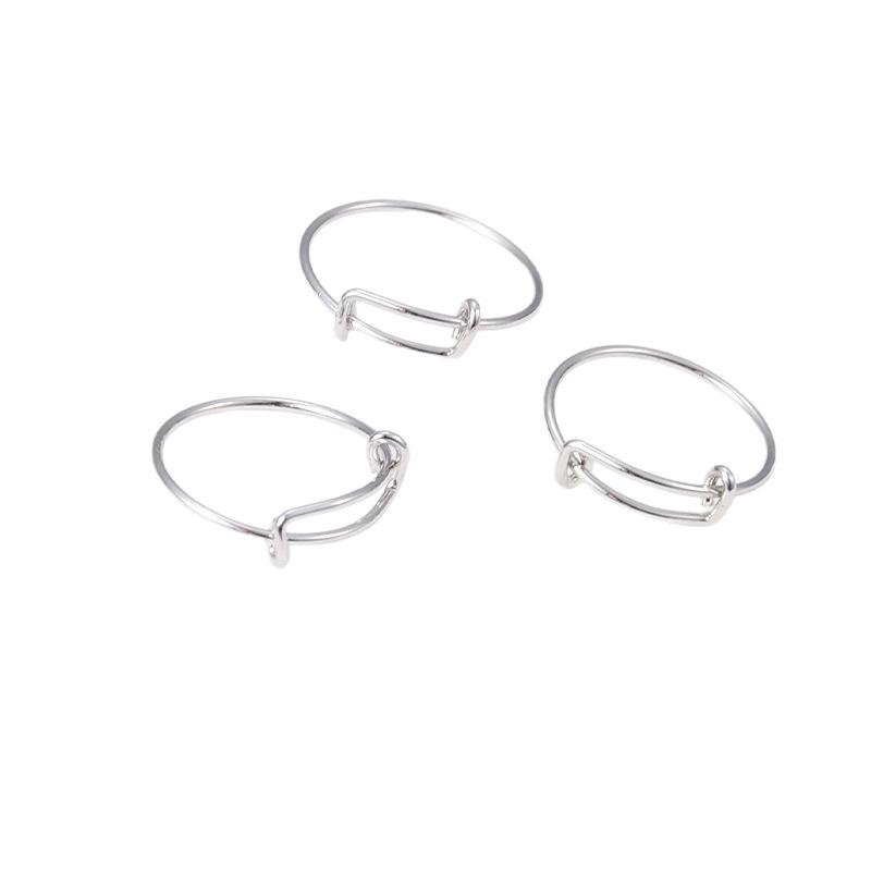 Korean Version Ins Style Simple Stainless Steel Ring Adjustable Design Geometric Shape Versatile Jewelry Wholesale