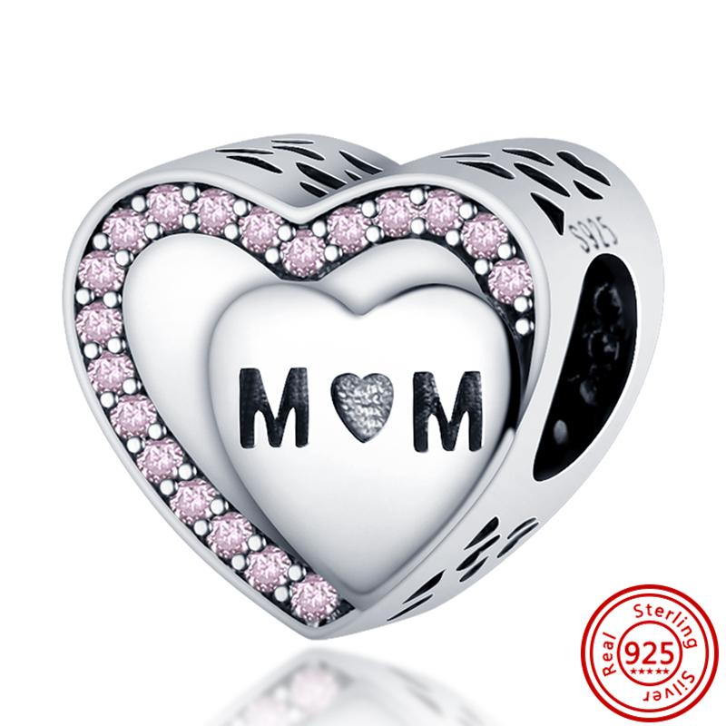 New 925 copper Original Pink Series Boy Love Girl Mom Unicorn Butterfly Infinite Heart Beads Fit Pantaro Charms Bracelet Zircon